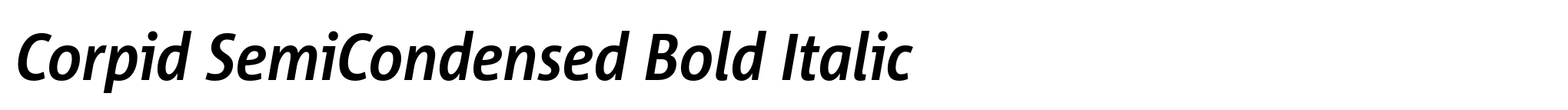 Corpid SemiCondensed Bold Italic image